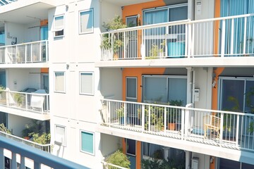 Fototapeta premium Apartment room with balcony