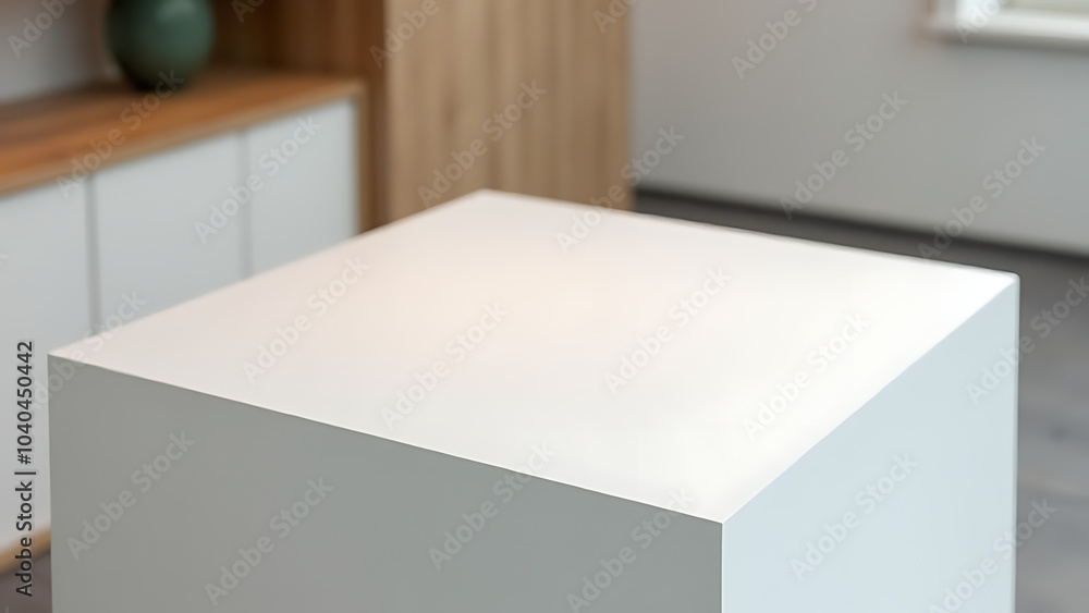 Poster White table is a simple yet effective product display solution for advertisements and showcases.