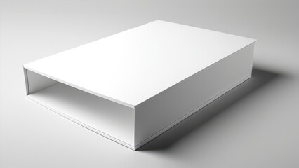 Minimalistic book slipcase mockup with a clean design, great for previewing your book cover, spine, and slipcase in a professional and modern layout. Ideal for publishing presentations.