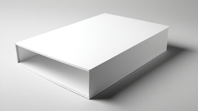 Minimalistic book slipcase mockup with a clean design, great for previewing your book cover, spine, and slipcase in a professional and modern layout. Ideal for publishing presentations.