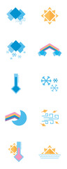 weather vector icon set with white background