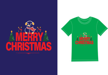 Creative Christmas T-Shirt Design Templated.