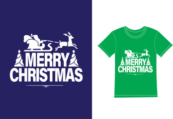 Creative Christmas T-Shirt Design Templated.