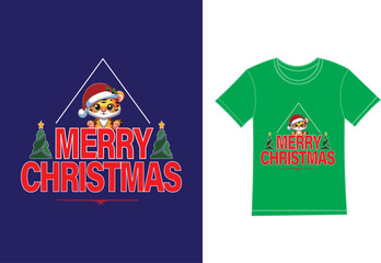 Creative Christmas T-Shirt Design Templated.