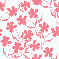 abstract a solid multicolor small and big flower mixed vector pattern arrangement with medium color, all over vector design with white background illustration digital