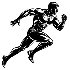 running man vector silhouette 