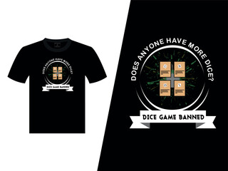 Dice Vector T Shirt Design