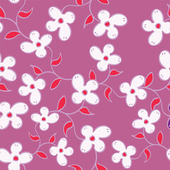 flower, pattern, seamless, floral, wallpaper, vector, design, nature, decoration, leaf, spring, art, flowers, illustration, pink, summer, texture, textile, ornament, backdrop, fabric, plant, vintage, 