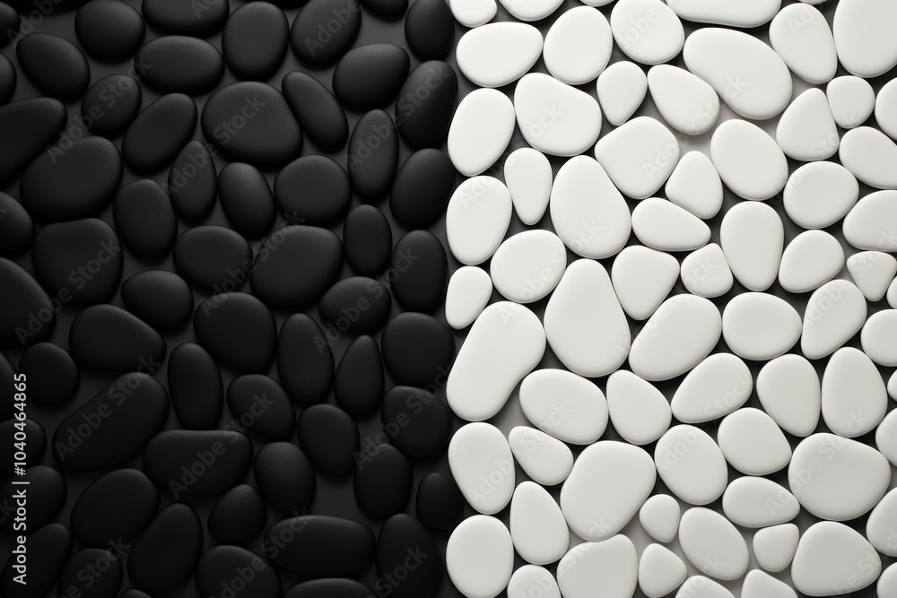 Poster exploring black and white contrast emphasizing textures and shapes through light and shadow