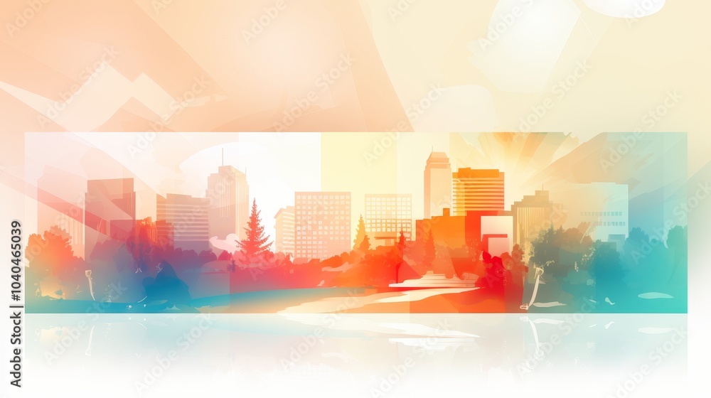 Poster create a stunning gradient background that transitions from warm orange to soft brown hues
