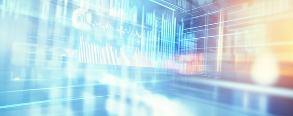 Obraz premium Abstract technology background with vibrant light patterns and futuristic data visuals. Perfect for digital innovation themes.