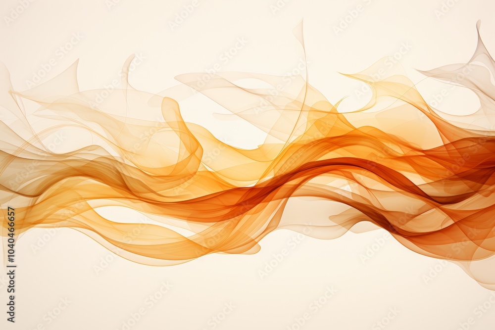 Poster elegant line art of smoke in subtle patterns with business colors on a neutral canvas