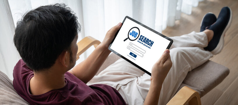 Online job search on modish website for worker to search for job opportunities on the recruitment internet network