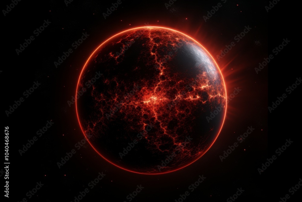 Poster captivating image of an isolated planet on a white background evoking astronomical wonder