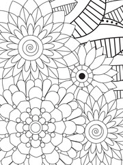 Flowers Coloring Pages For Adules