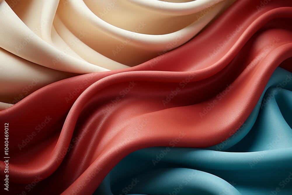 Aufkleber contrasting wavy lines in business colors create depth and texture in dynamic duo design