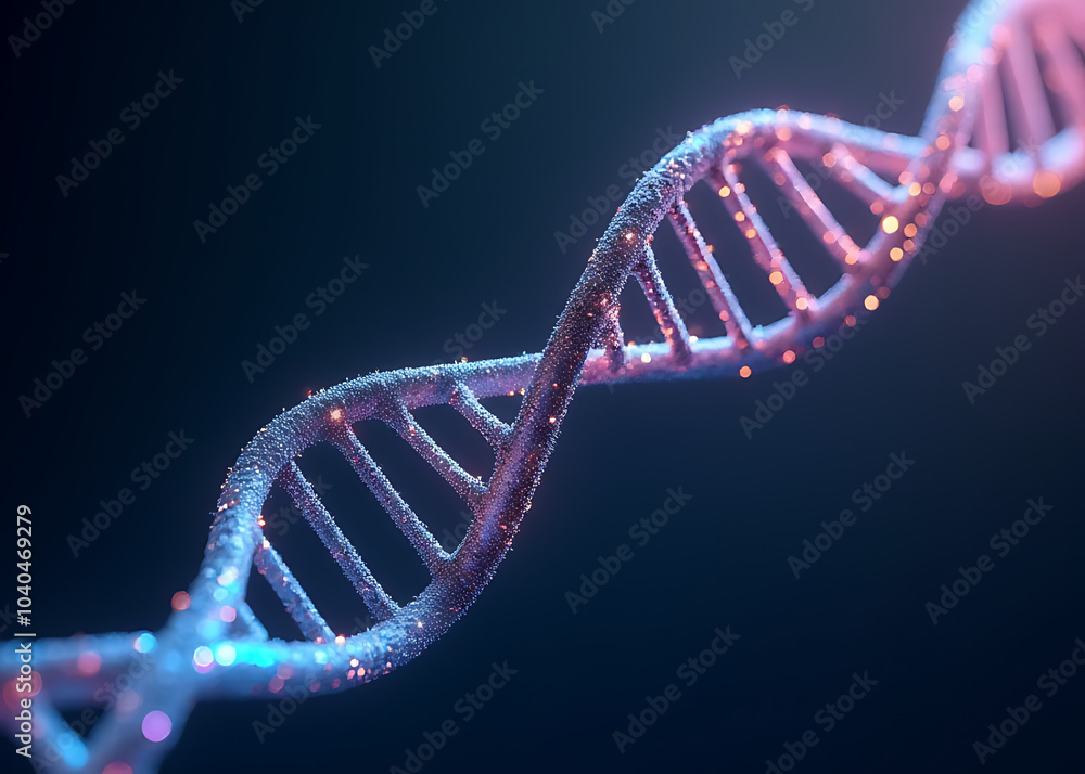 Aufkleber dna frame features holographic base pairs and sleek metallic design in vector style for custom conte