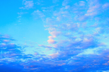 Sunset sky background. Beautiful sunset sky. Nature sunset sky background