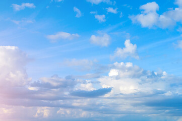 Morning sky background in pastel tones, soft and gentle clouds in the morning sky