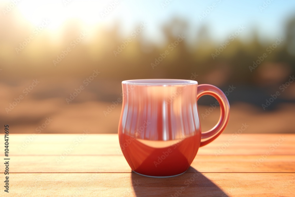 Aufkleber design a brown gradient jug with highlights and shadows on a clean background for depth