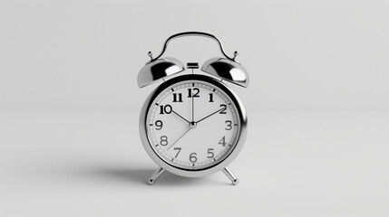 Hyper-realistic Alarm Clock 3D Render on White Background, octaneRender, Blender, Cinema 4D Integration