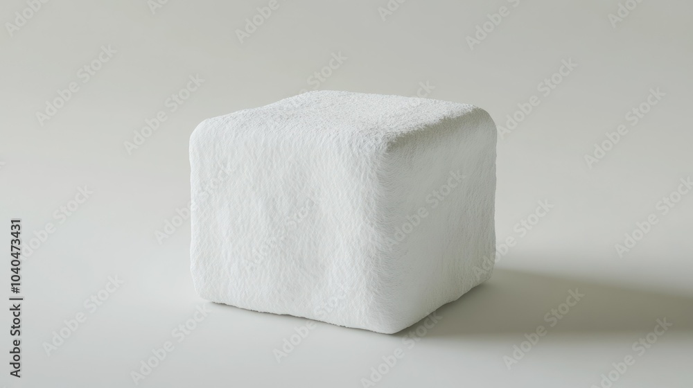 Poster white cube with textured surface