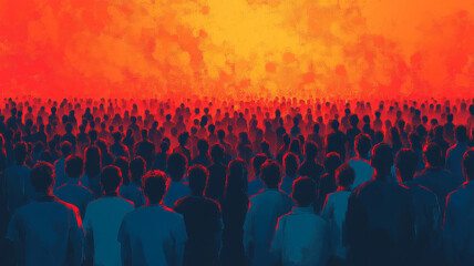 Obraz premium People safety crowds public ,generative ai