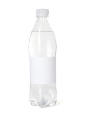 Plastic bottle of water isolated on white