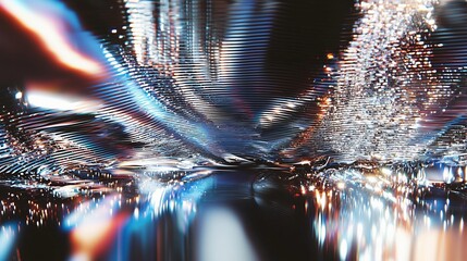 Vibrant abstract light reflection with futuristic neon textures