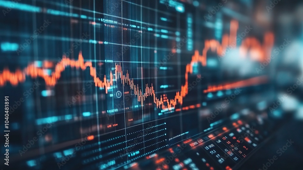 Poster Financial Data Analysis with Charts and Graphs