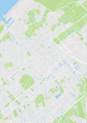 City map Hague, color detailed plan, vector illustration