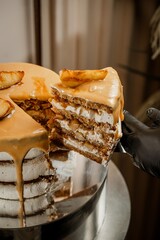 Gourmet Cake with Pears and Rich Carame