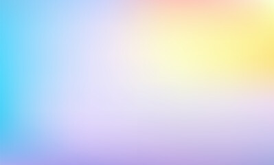 a soft, blurred gradient with a mix of pastel colors. It transitions smoothly from blue on the left side to pink and purple towards the bottom, with hints of yellow and orange near the top right corne