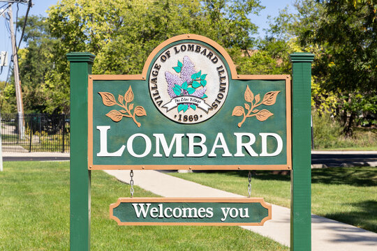 Lombard, IL, USA - October 1, 2024: Lombard is a city in DuPage County in the Chicago suburbs and was incorporated in 1869.
