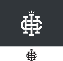 HC, CH, monogram initial Letter Logo