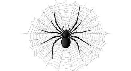 Obraz premium Spider web on transparent background, Ai