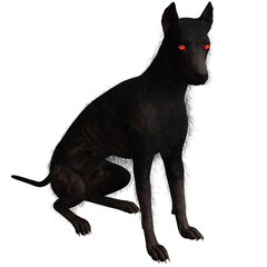 3D Rendered Undead Zombie Dog for the Post Apocalypse