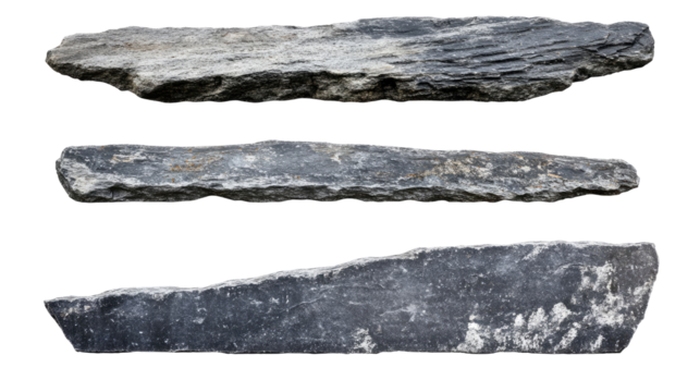 Old Stone Sign Plates Collection Isolated on Transparent Background Generative AI