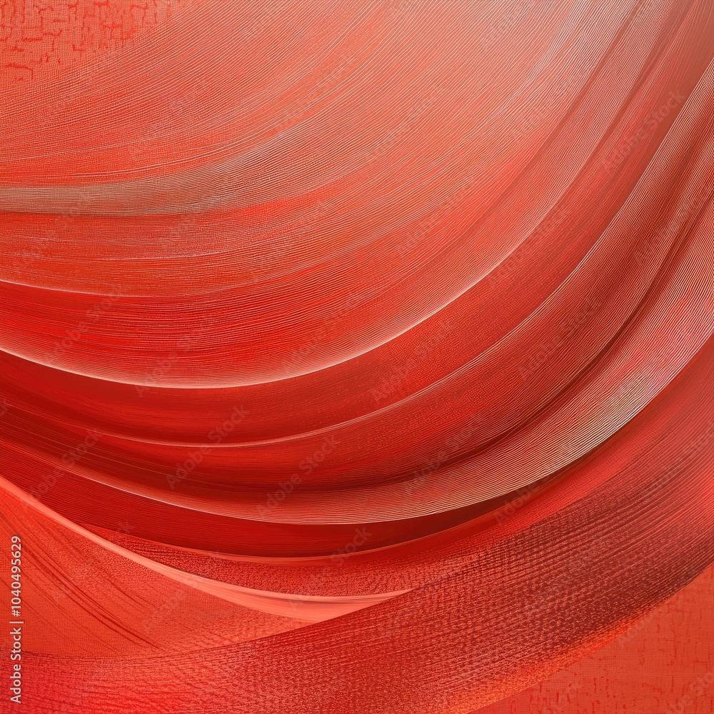 Aufkleber fluid dynamics of warm tones exploring the aesthetic of red waves in abstract art