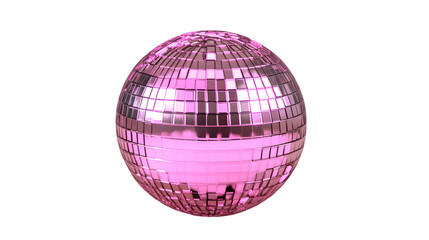 Pink disco ball transparent background