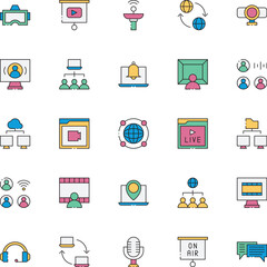 Virtual Event Icon Set