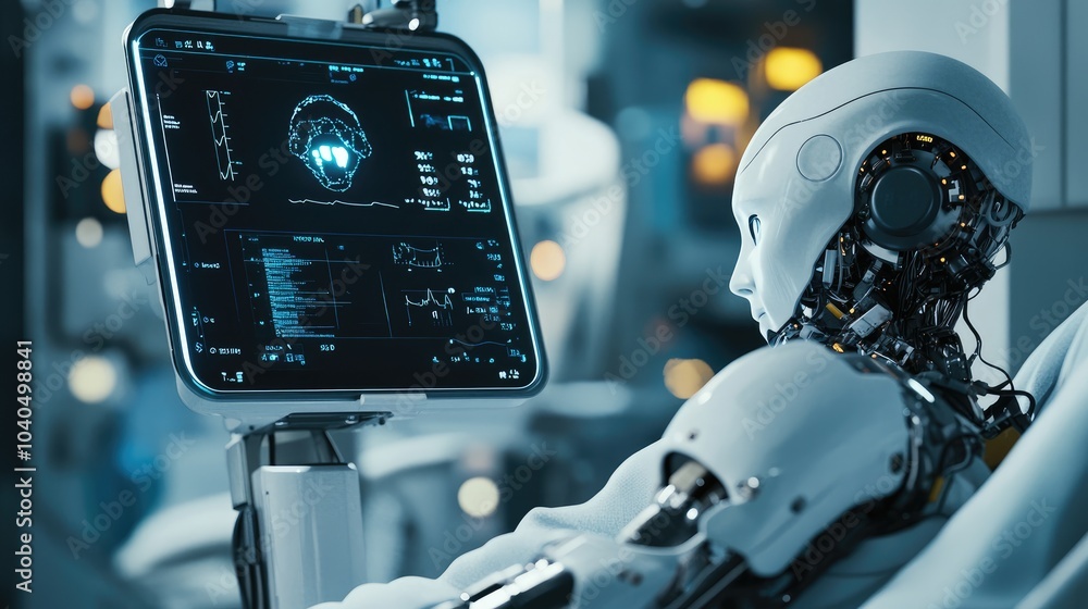 Poster exploring the intersection of artificial intelligence and healthcare a glimpse into the future of ro