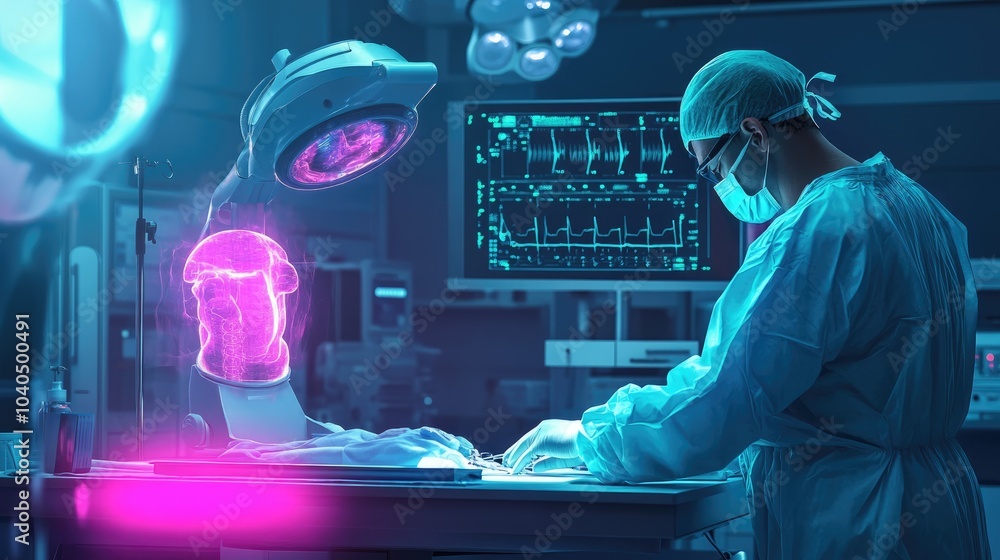 Poster exploring the intersection of medicine and technology a glimpse into the future of surgical practice