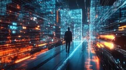 Navigating the digital frontier a journey through a futuristic data landscape