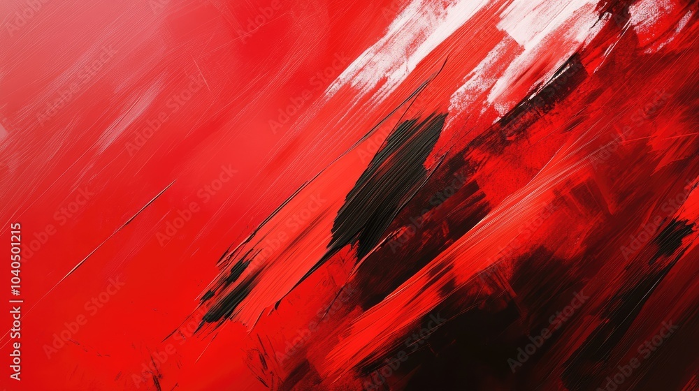 Poster dynamic red abstract expression a vivid representation of passion and energy in modern art
