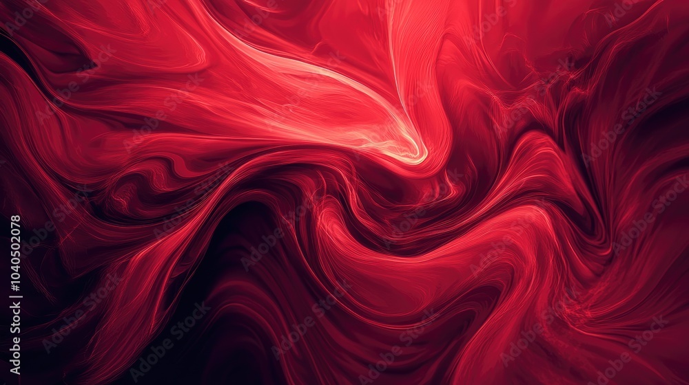 Aufkleber abstract red swirls a captivating exploration of fluid motion and color dynamics in art