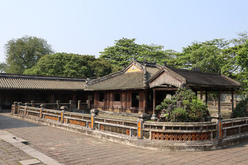 traditional wooden house in Hue, Vietnam