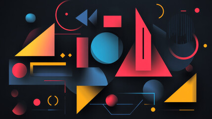 Create an abstract background featuring geometric shapes, including lines and triangles.