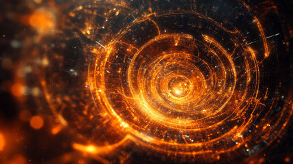Obraz premium Conceptual Particle series. An arrangement of fractal and conceptual elements focused on themes of science, information technology, and design.