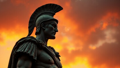 Fototapeta premium Stoic Greek And Roman Statues, Stoics And Stoicism, Philosophy, Motivational And Inspirational Themes With Copy Space